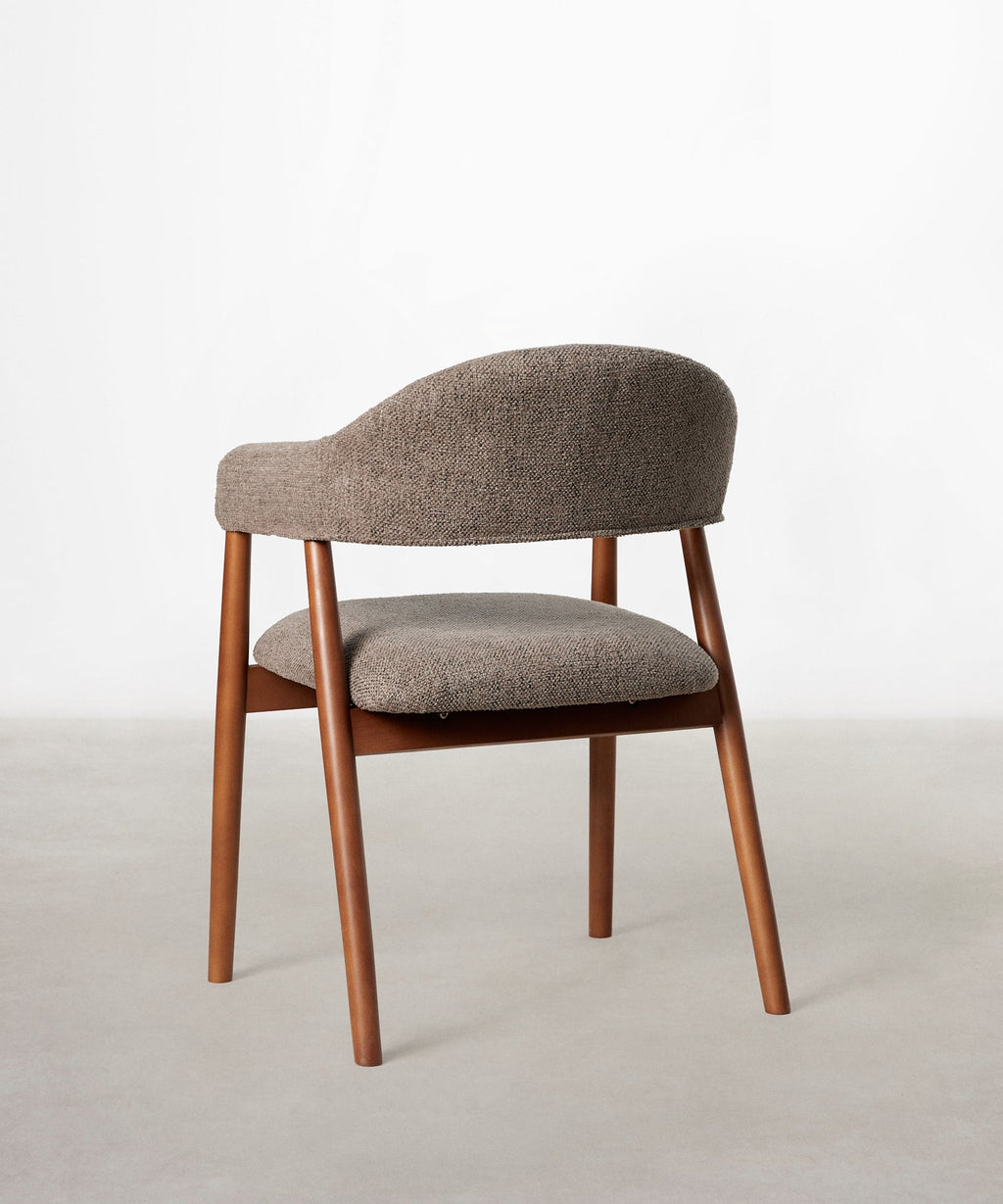 Chaise de salle à manger en métal rembourrée Tesa