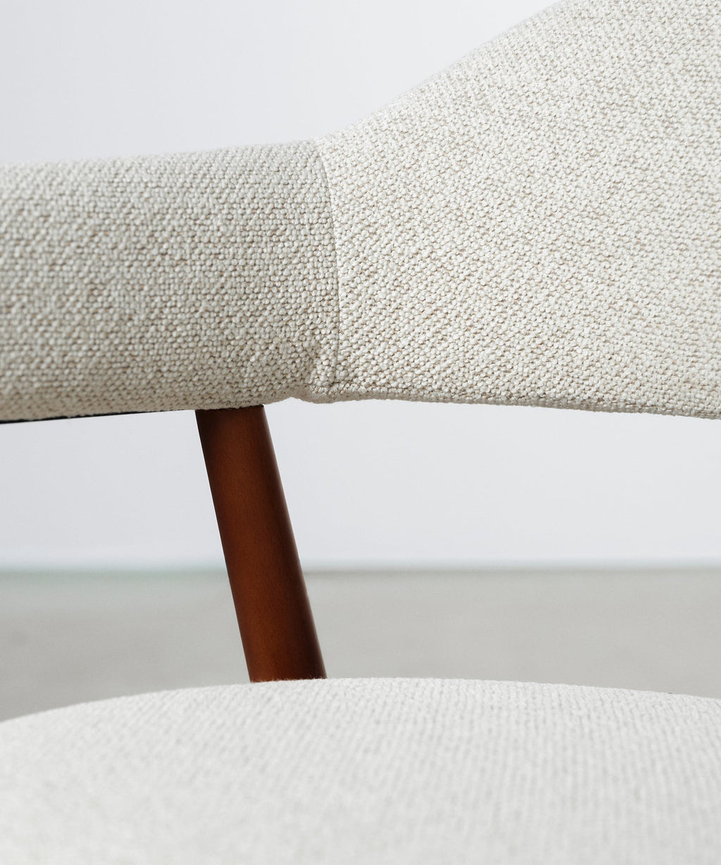 Chaise de salle à manger en métal rembourrée Tesa