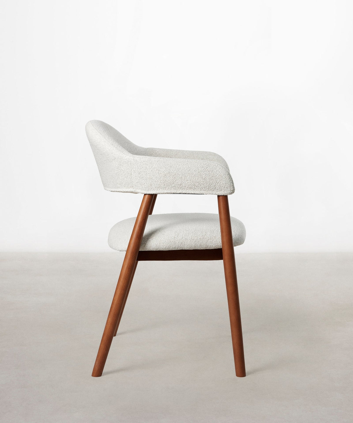 Chaise de salle à manger en métal rembourrée Tesa