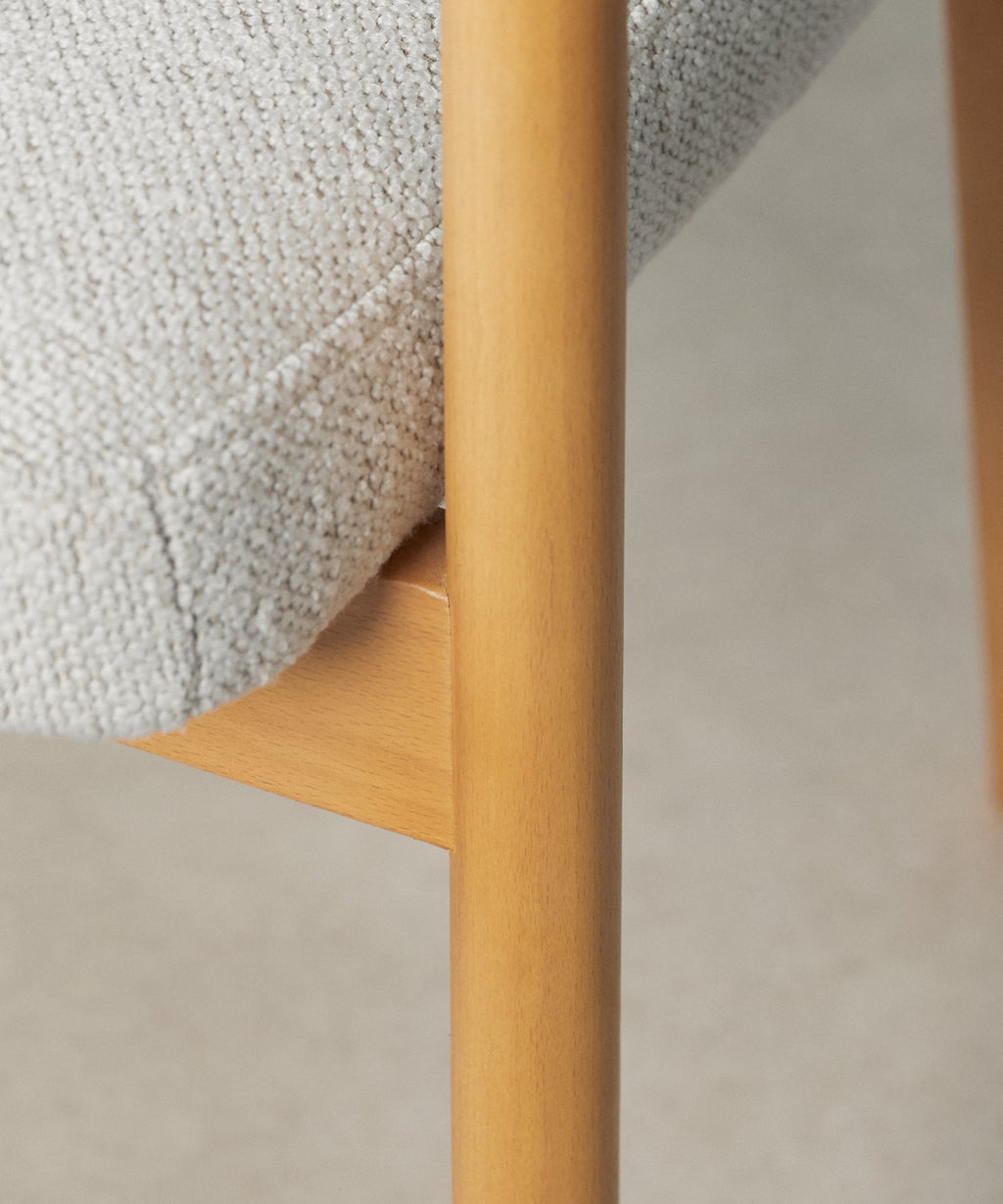 Chaise de salle à manger en bois et rembourrée Sparks