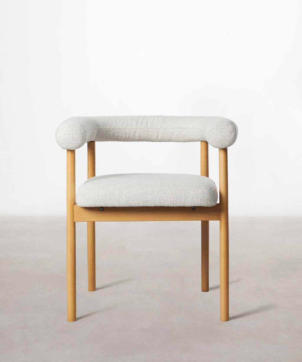 Chaise de salle à manger en bois et rembourrée Sparks
