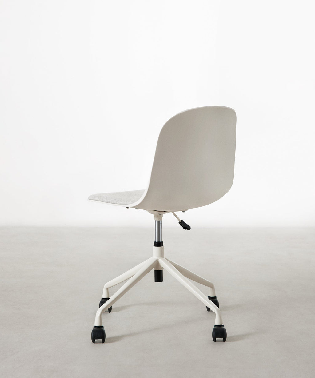 Chaise de Bureau en Polypropylène avec Assise en Tissu Annie