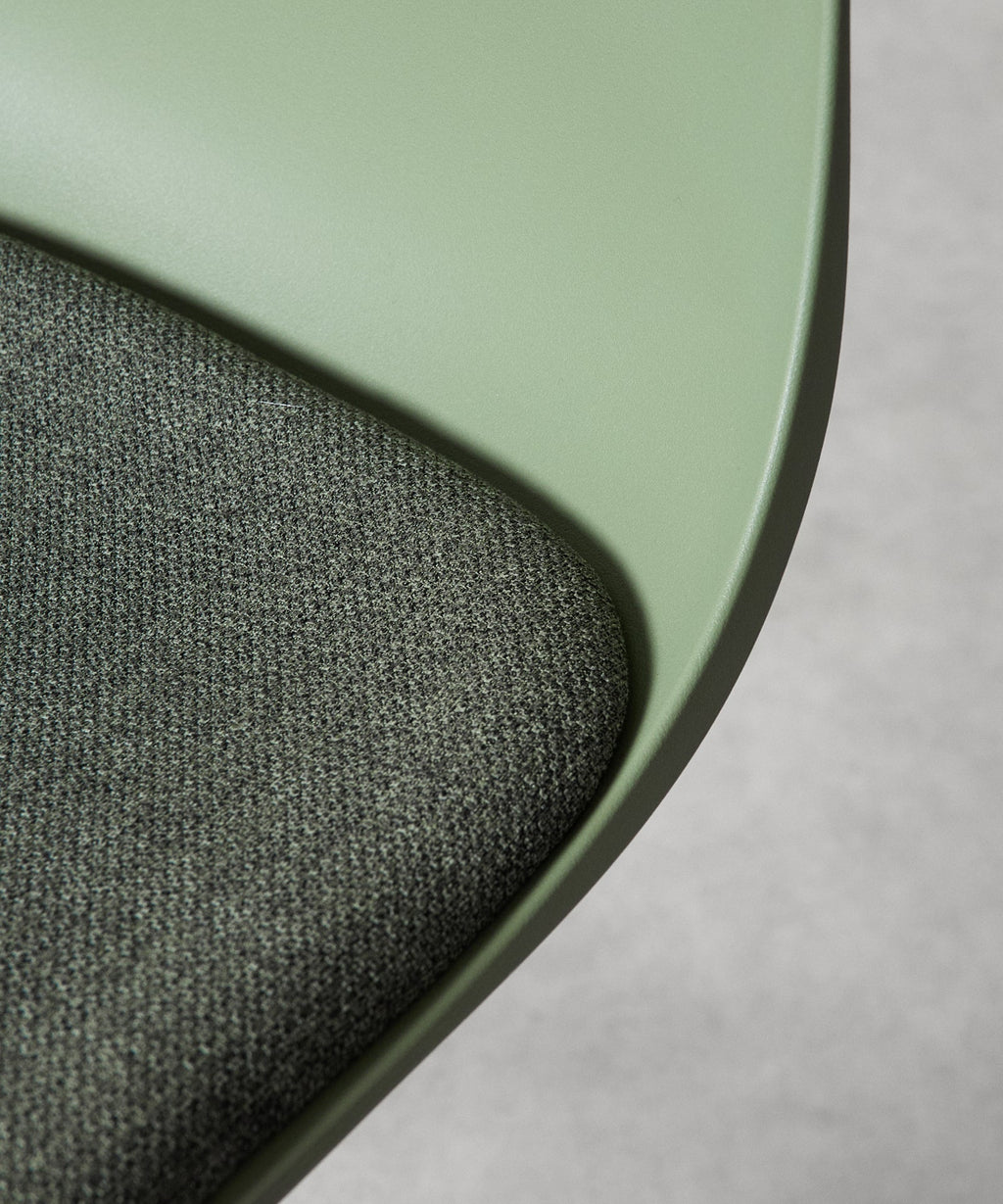 Chaise de Bureau en Polypropylène avec Assise en Tissu Annie