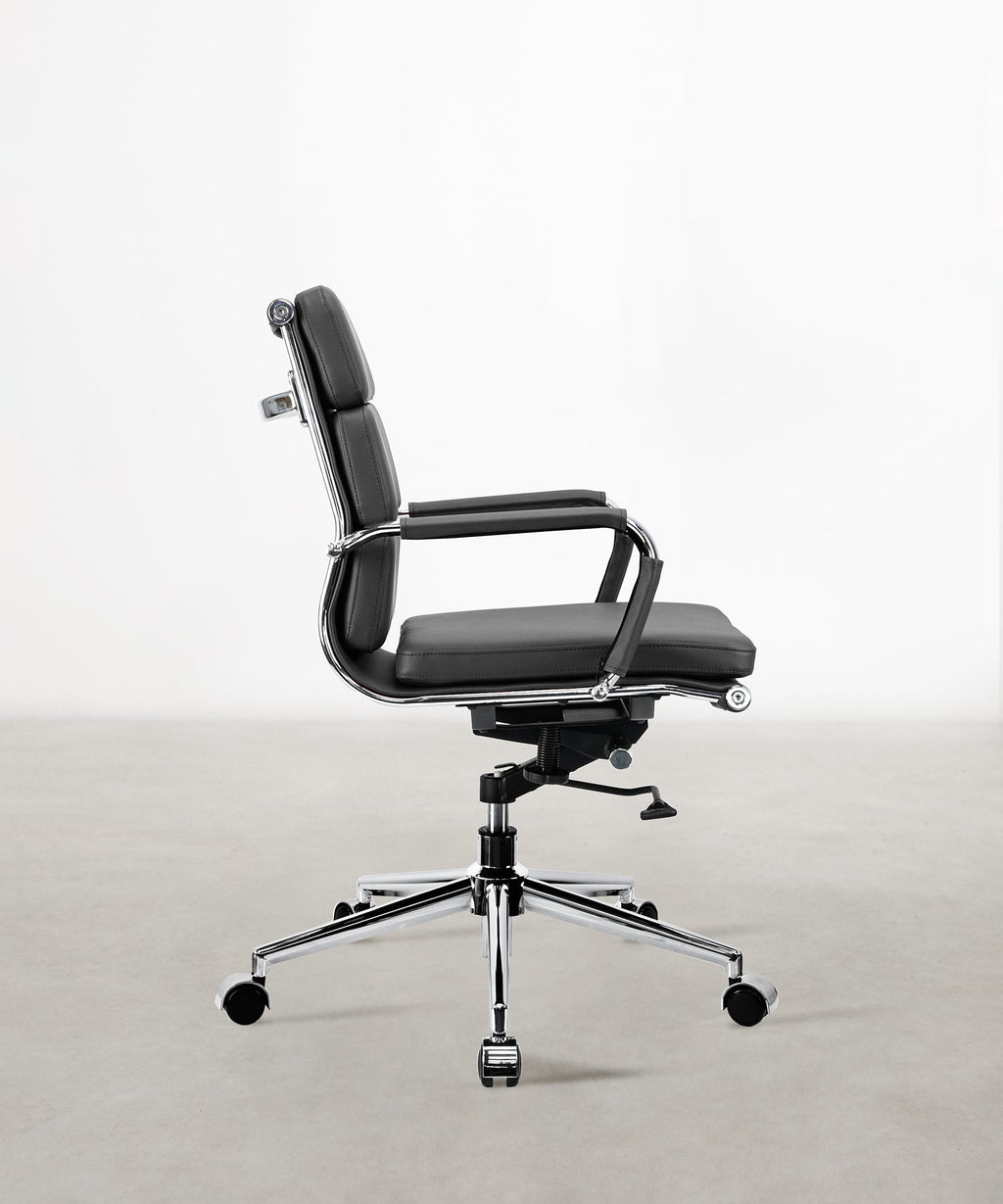 Chaise de bureau en similicuir Low Back Adalia - Color Edition