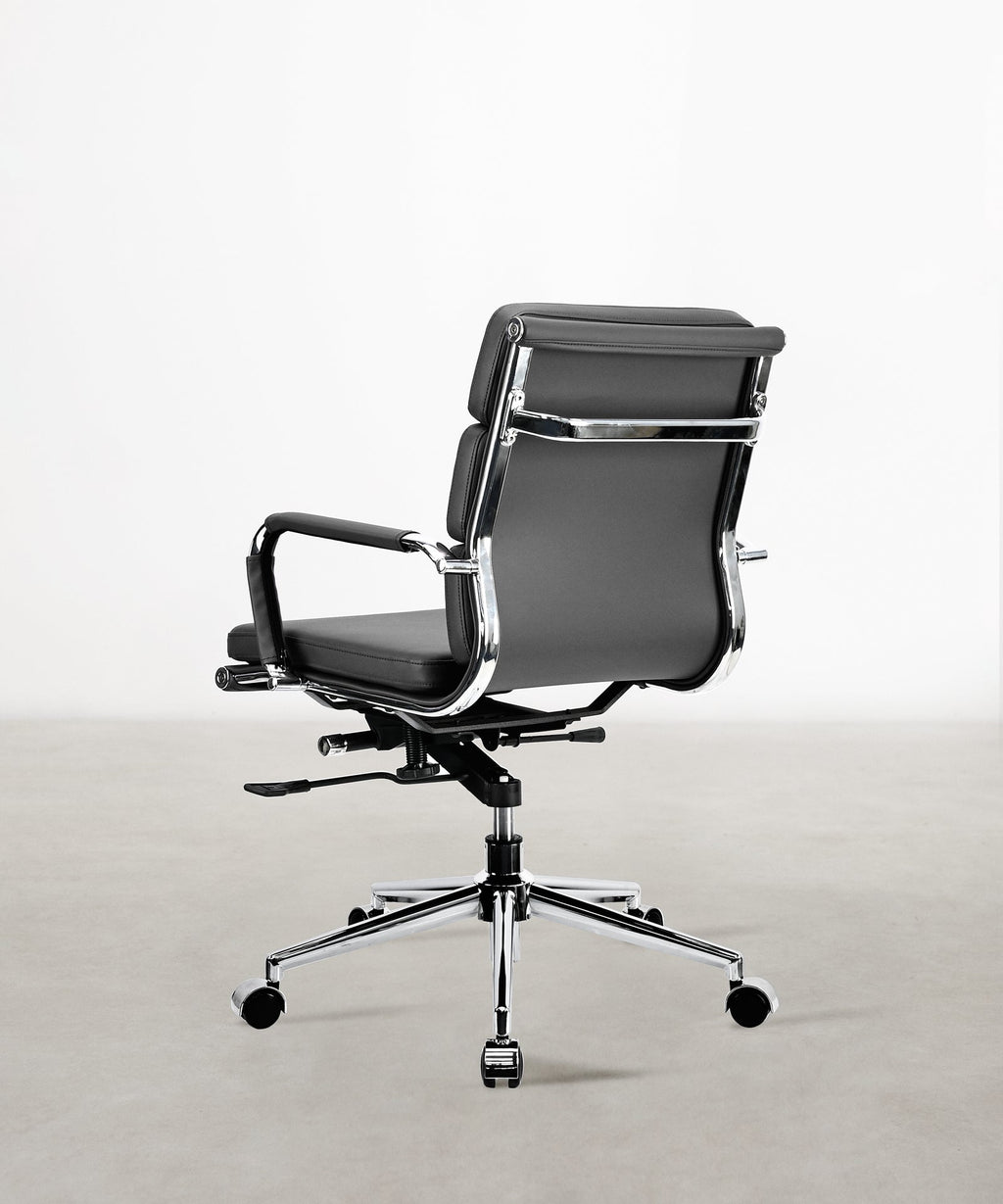 Chaise de bureau en similicuir Low Back Adalia - Color Edition