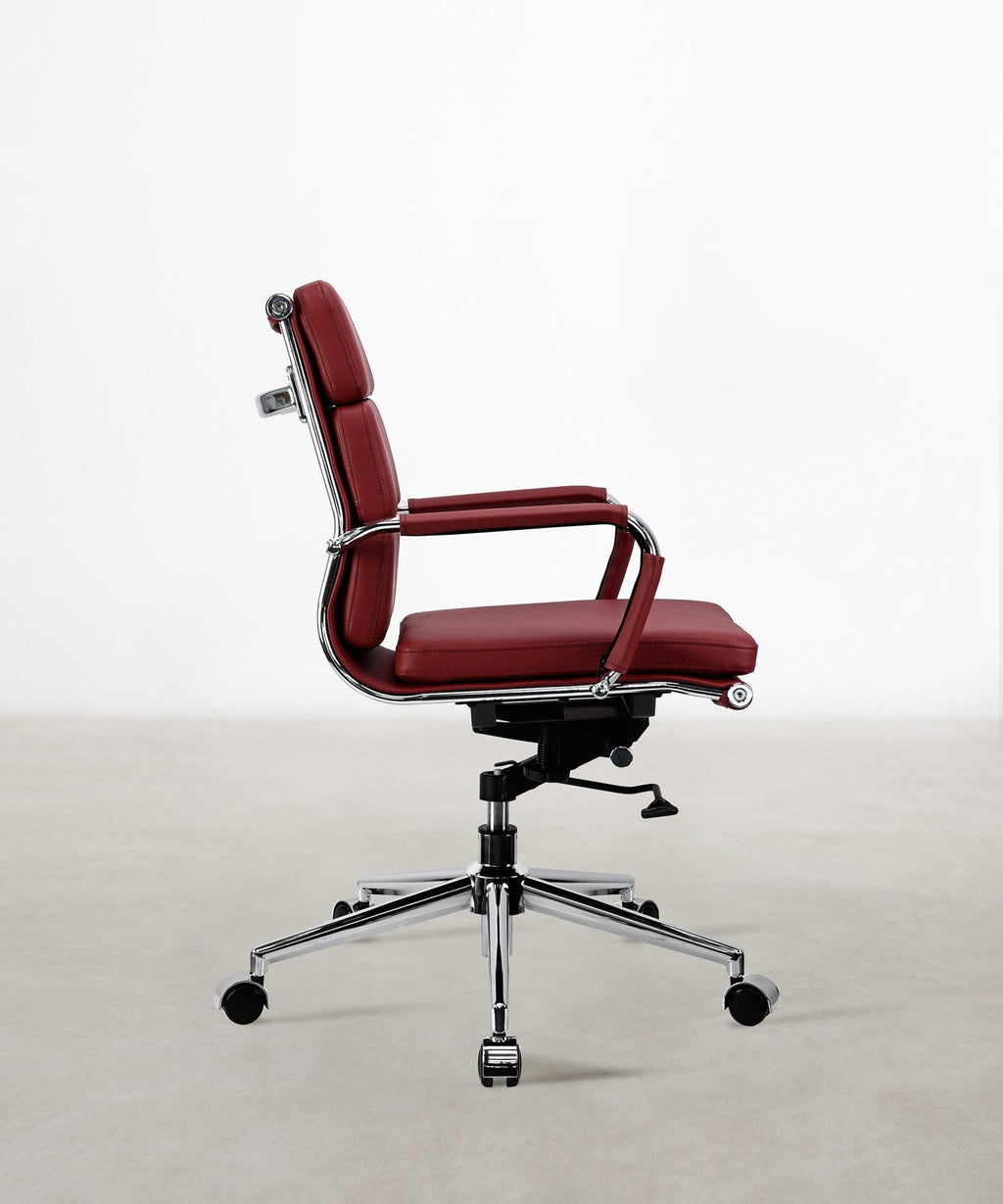 Chaise de bureau en similicuir Low Back Adalia - Color Edition