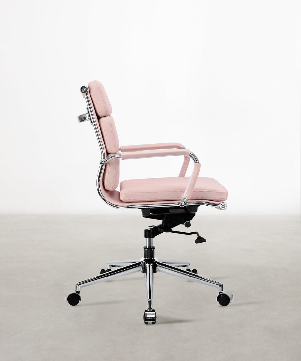 Chaise de bureau en similicuir Low Back Adalia - Color Edition