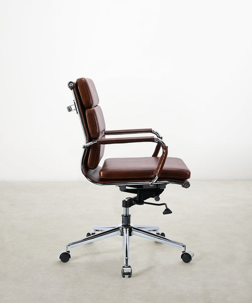 Chaise de bureau en similicuir Low Back Adalia