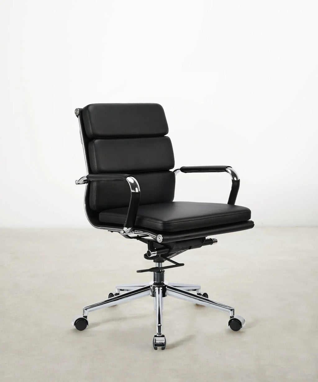 Chaise de bureau en similicuir Low Back Adalia