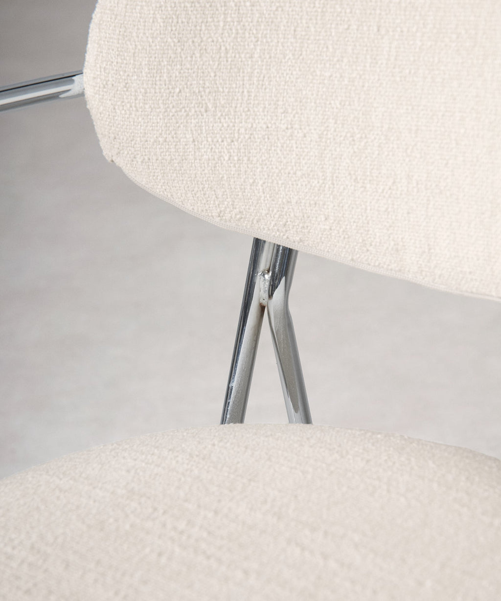 Chaise de Salle à Manger en Tissu et Métal avec Accoudoirs Moritz Arms