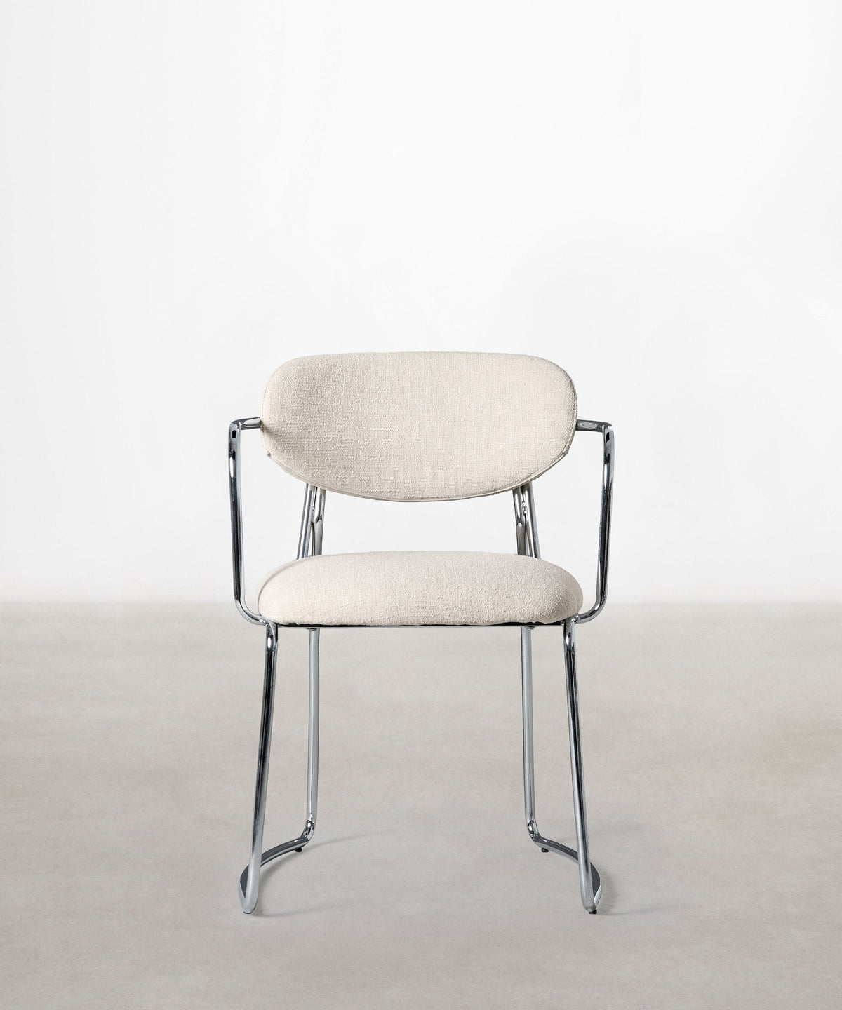 Chaise de Salle à Manger en Tissu et Métal avec Accoudoirs Moritz Arms