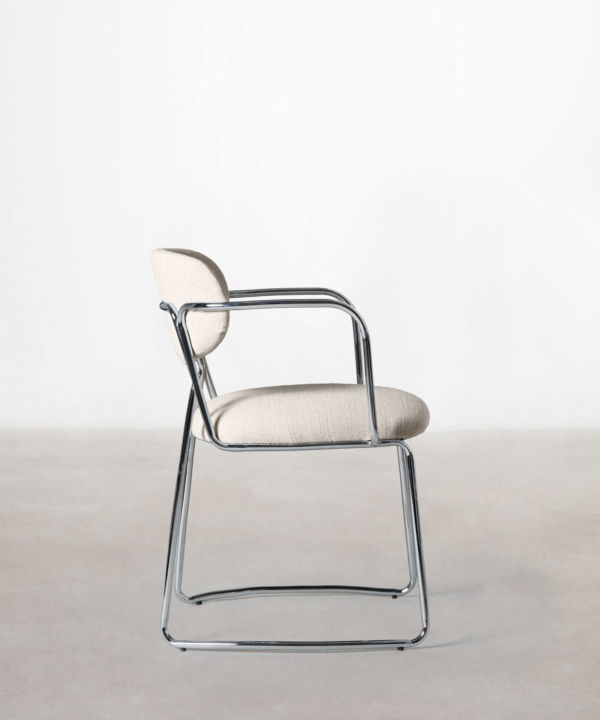 Chaise de Salle à Manger en Tissu et Métal avec Accoudoirs Moritz Arms