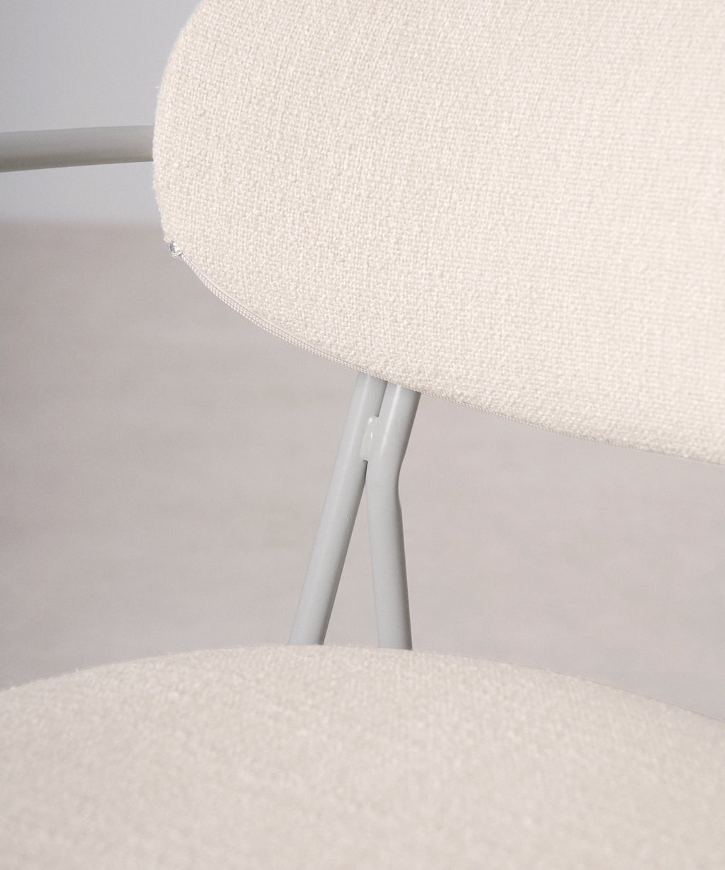 Chaise de Salle à Manger en Tissu et Métal avec Accoudoirs Moritz Arms