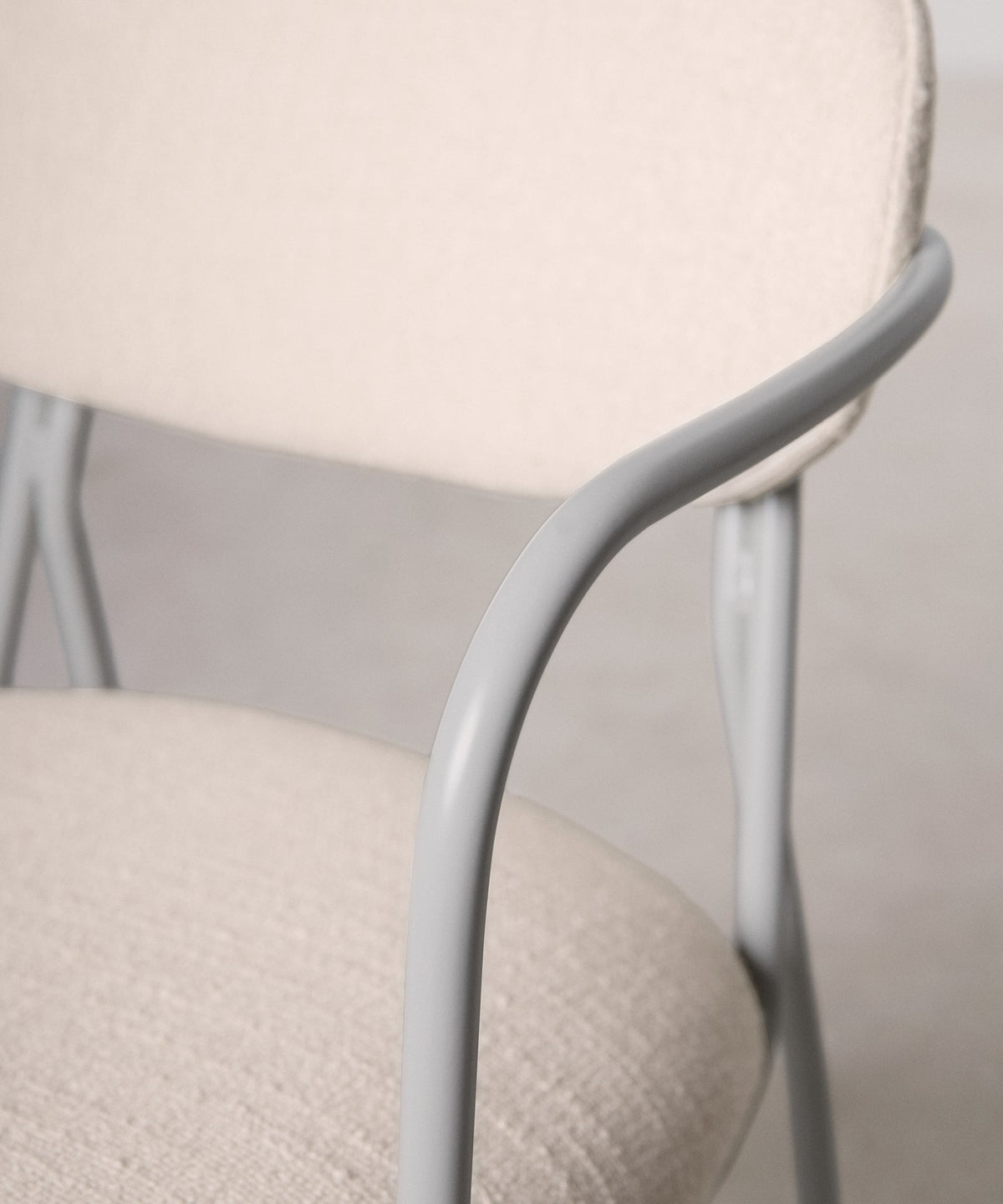Chaise de Salle à Manger en Tissu et Métal avec Accoudoirs Moritz Arms