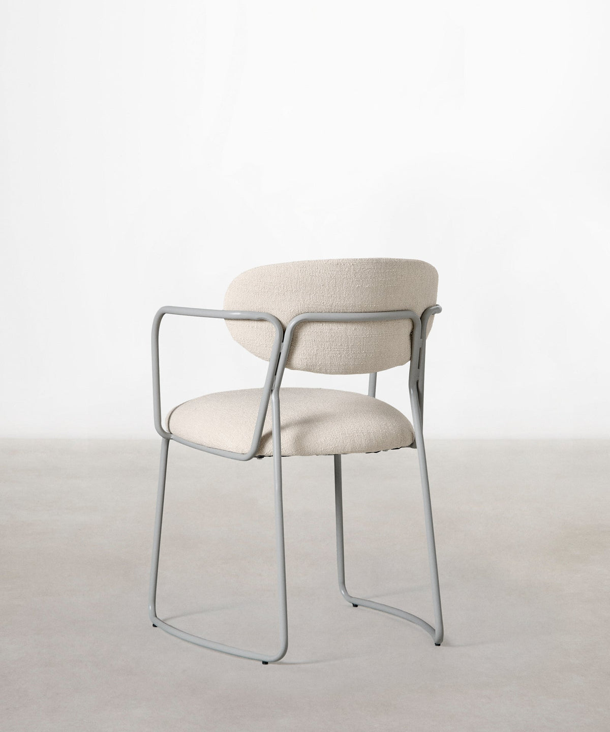 Chaise de Salle à Manger en Tissu et Métal avec Accoudoirs Moritz Arms