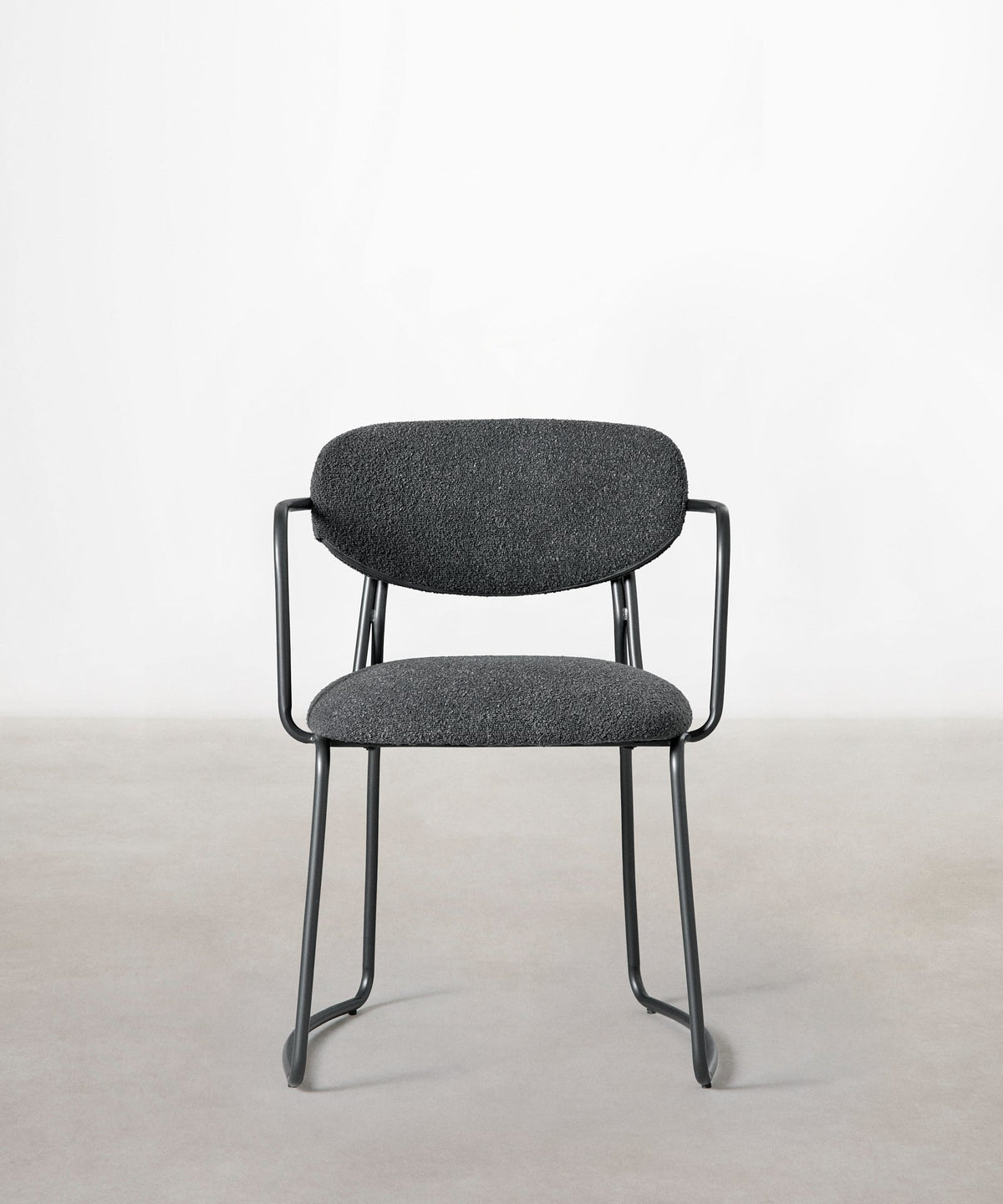 Chaise de Salle à Manger en Tissu et Métal avec Accoudoirs Moritz Arms