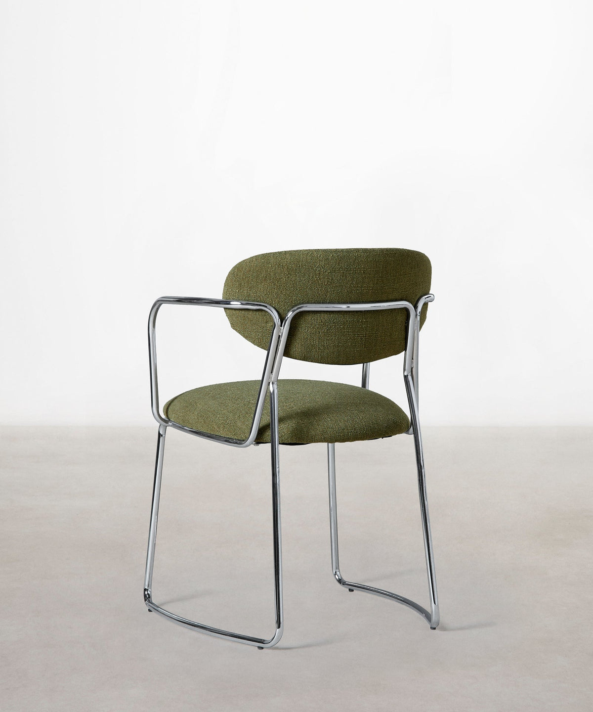 Chaise de Salle à Manger en Tissu et Métal avec Accoudoirs Moritz Arms