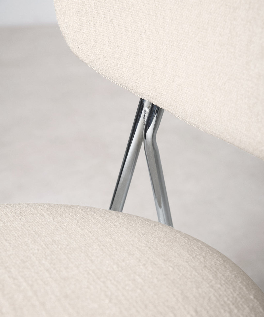Chaise de Salle à Manger en Tissu et Métal Moritz