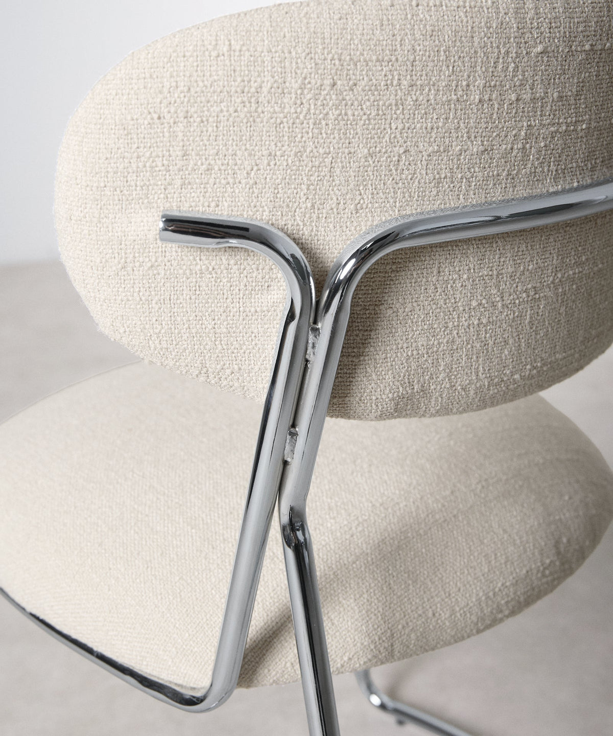 Chaise de Salle à Manger en Tissu et Métal Moritz
