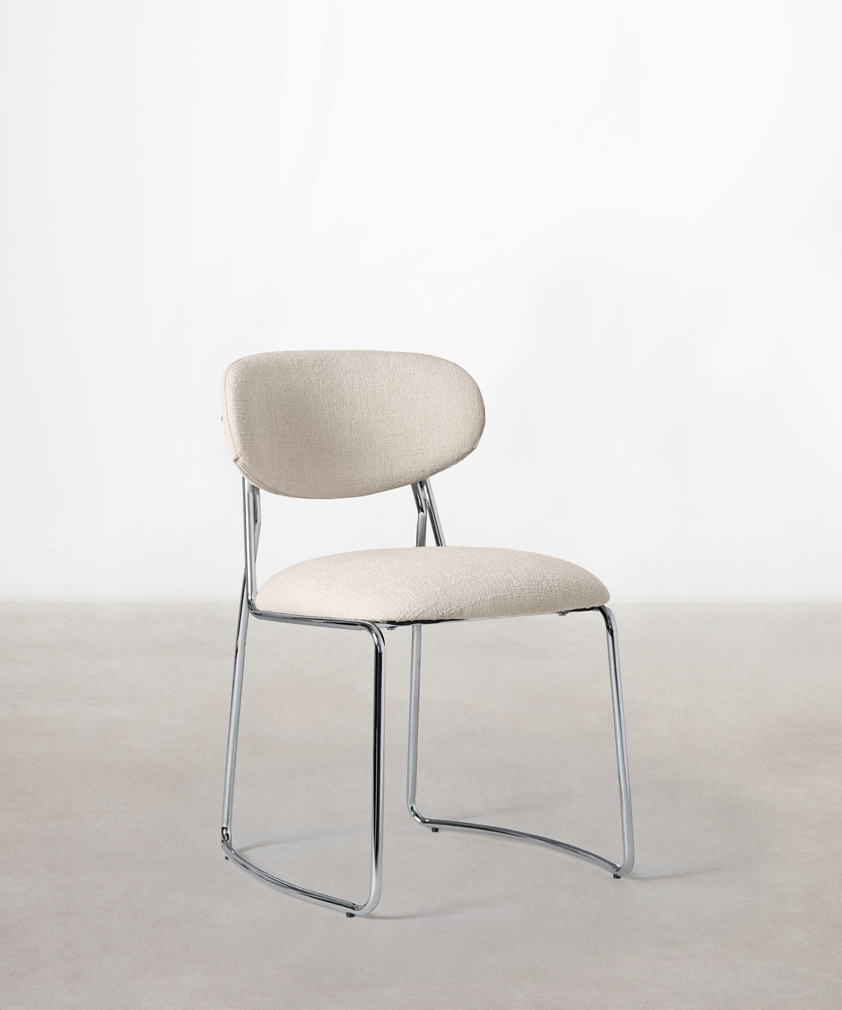 Chaise de Salle à Manger en Tissu et Métal Moritz