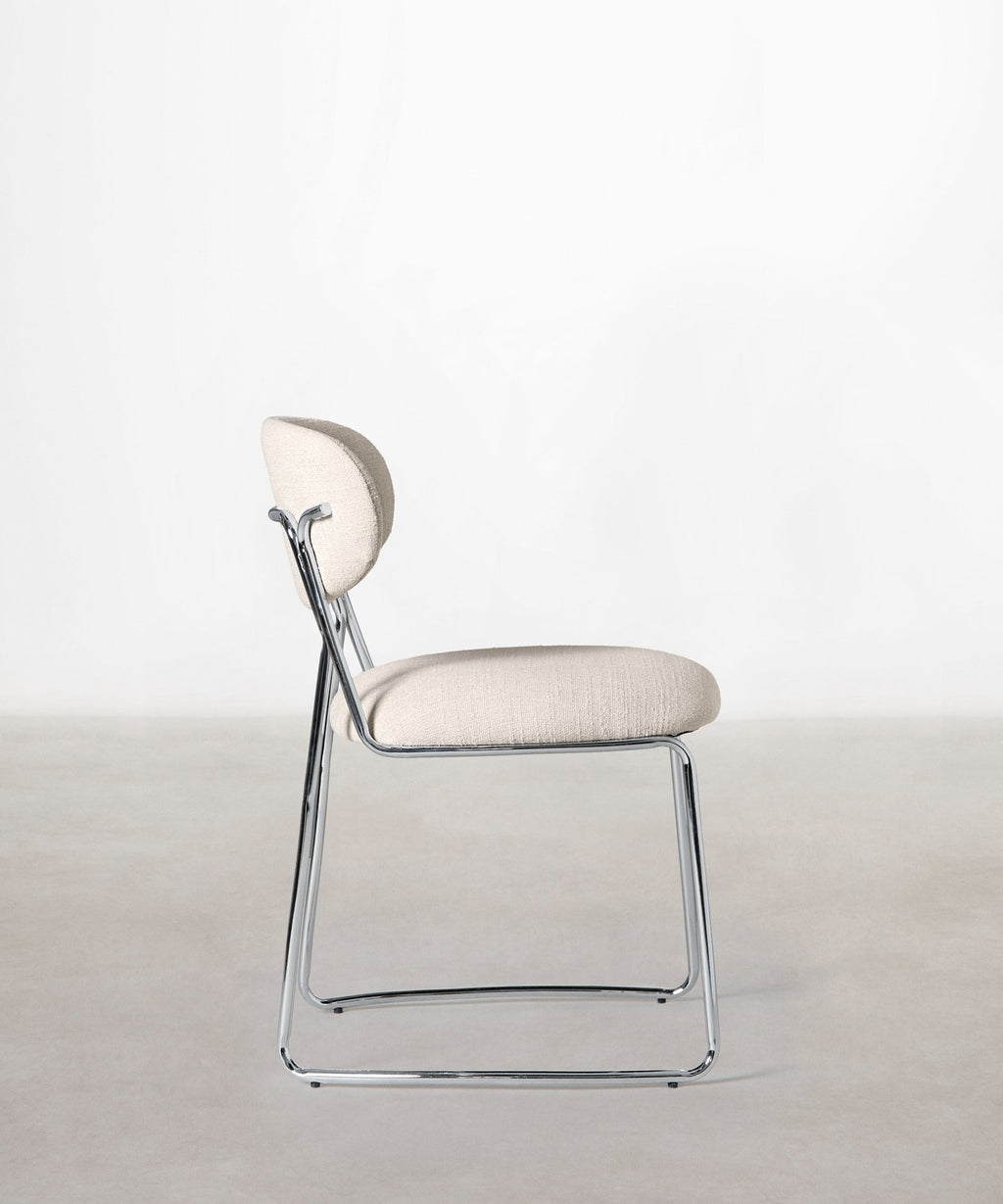 Chaise de Salle à Manger en Tissu et Métal Moritz