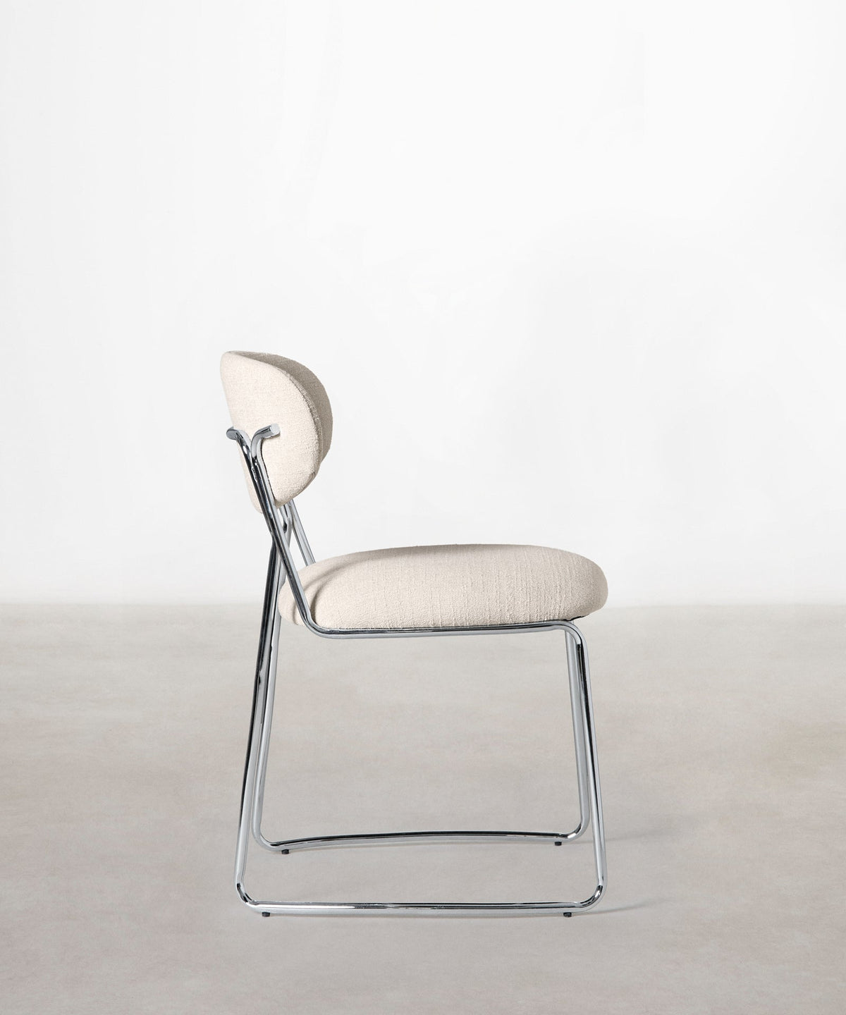 Chaise de Salle à Manger en Tissu et Métal Moritz