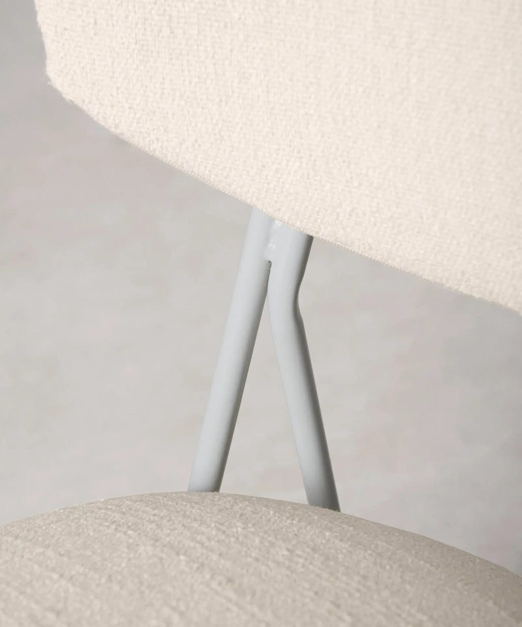 Chaise de Salle à Manger en Tissu et Métal Moritz