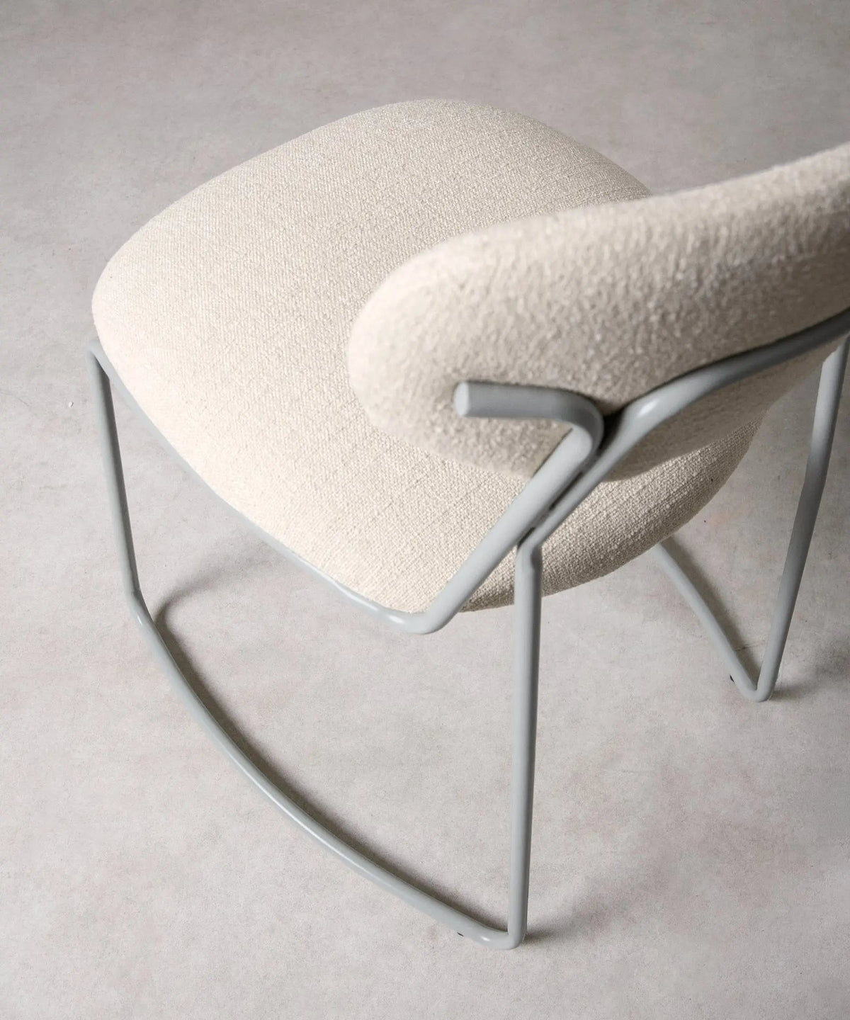Chaise de Salle à Manger en Tissu et Métal Moritz