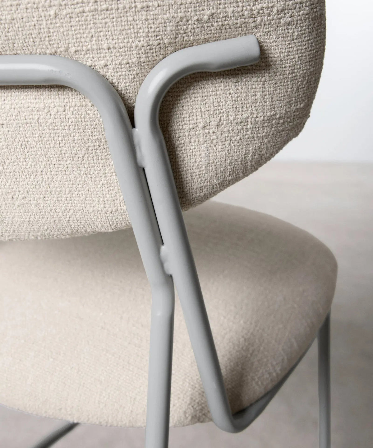 Chaise de Salle à Manger en Tissu et Métal Moritz