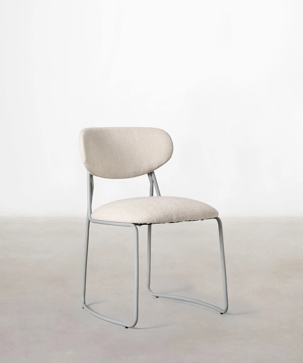 Chaise de Salle à Manger en Tissu et Métal Moritz