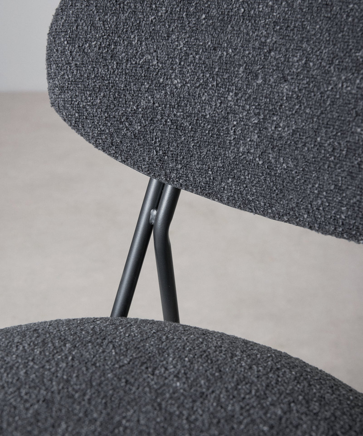 Chaise de Salle à Manger en Tissu et Métal Moritz