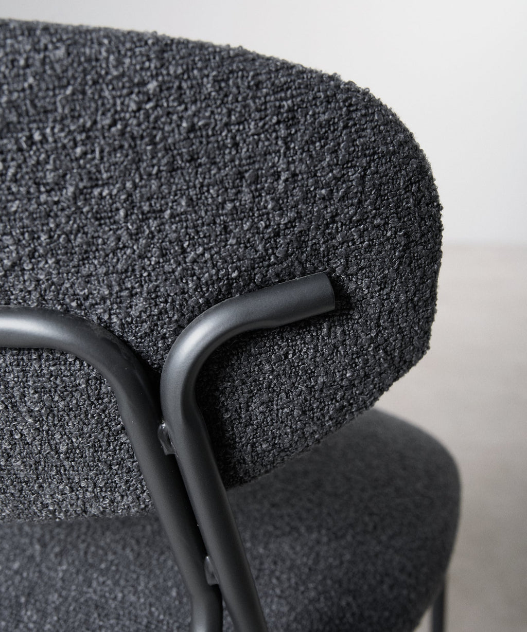 Chaise de Salle à Manger en Tissu et Métal Moritz
