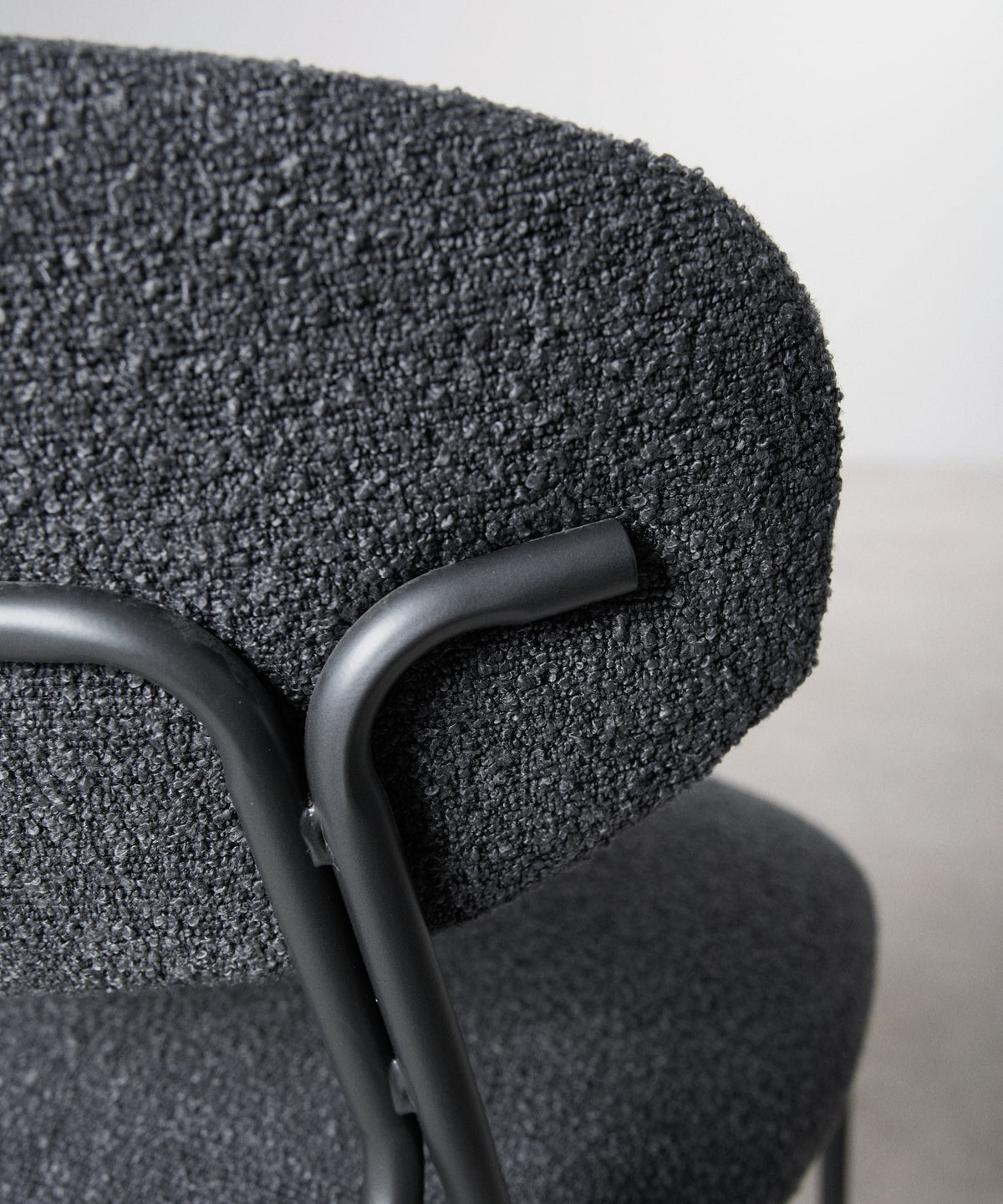 Chaise de Salle à Manger en Tissu et Métal Moritz