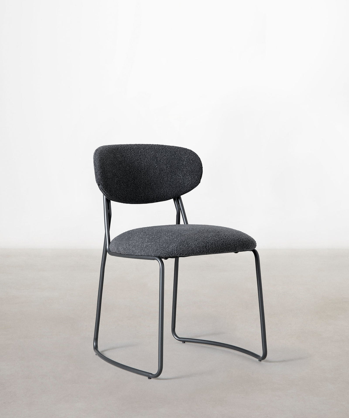 Chaise de Salle à Manger en Tissu et Métal Moritz