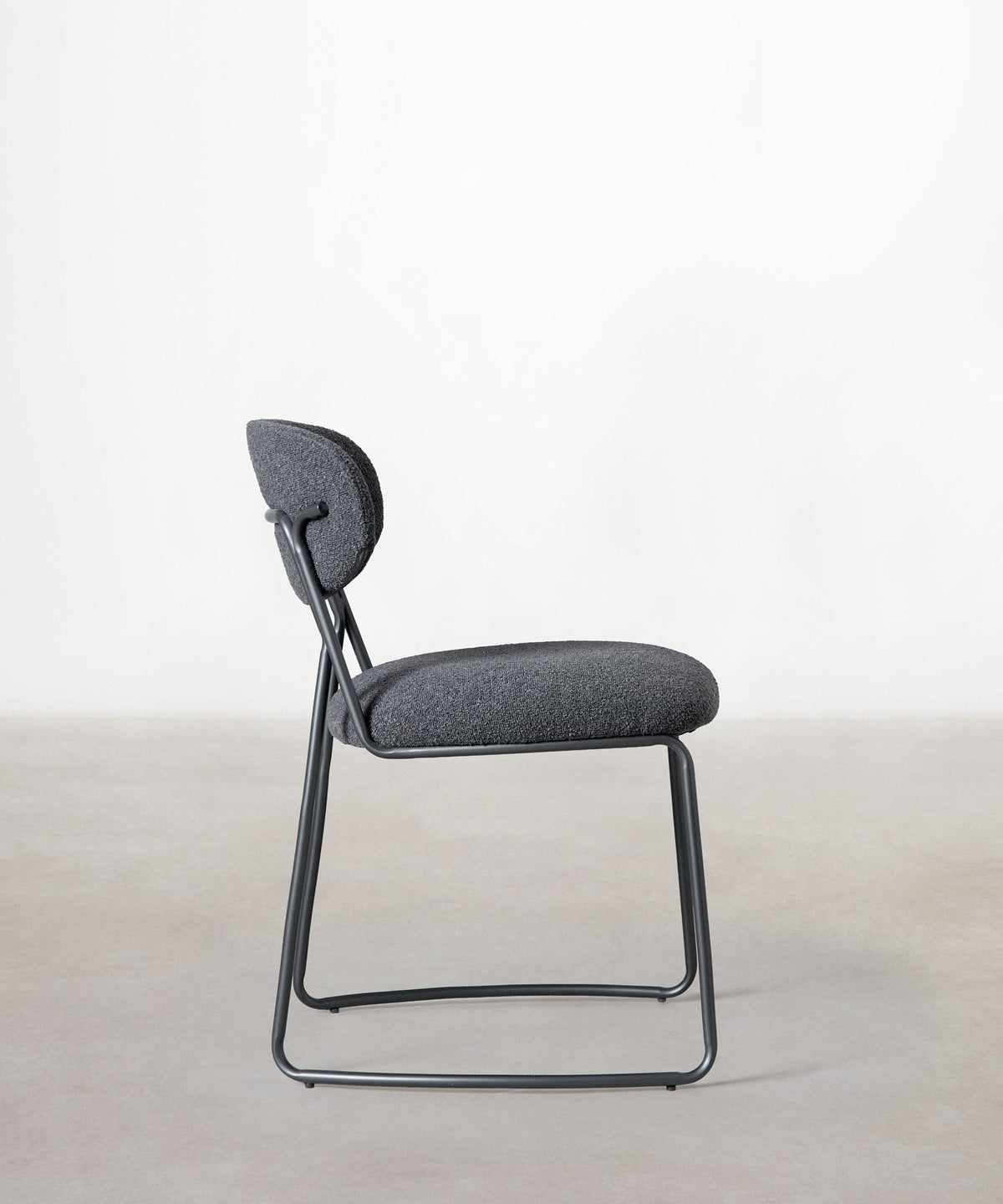 Chaise de Salle à Manger en Tissu et Métal Moritz
