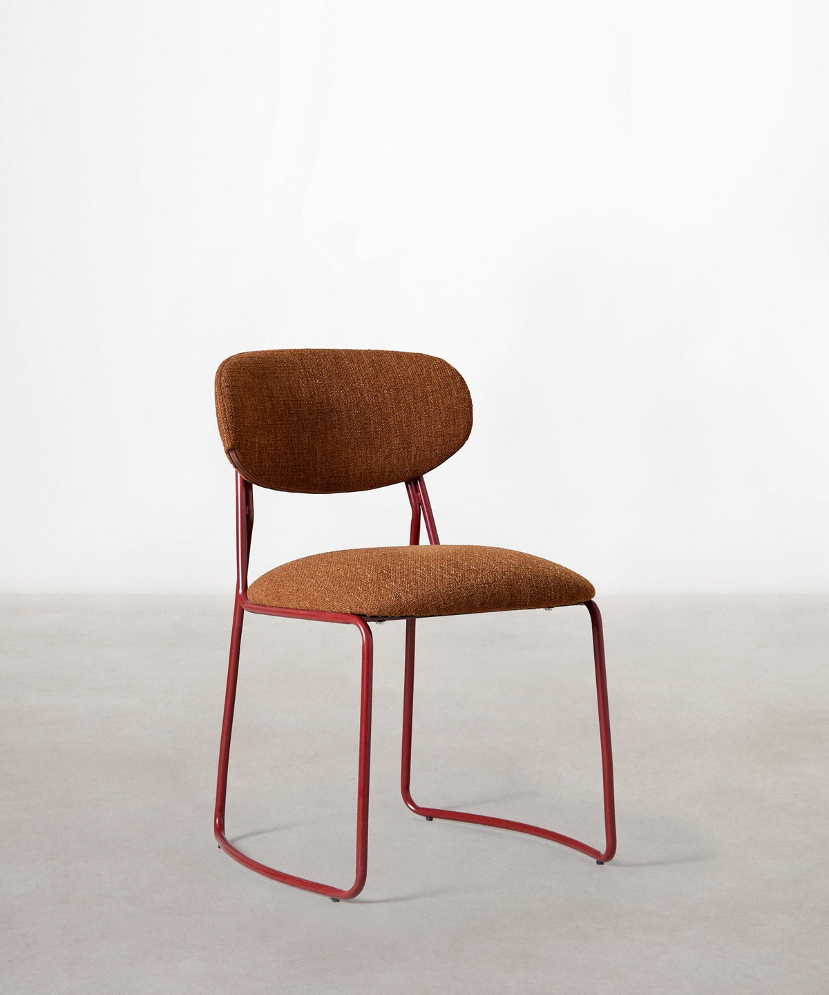 Chaise de Salle à Manger en Tissu et Métal Moritz