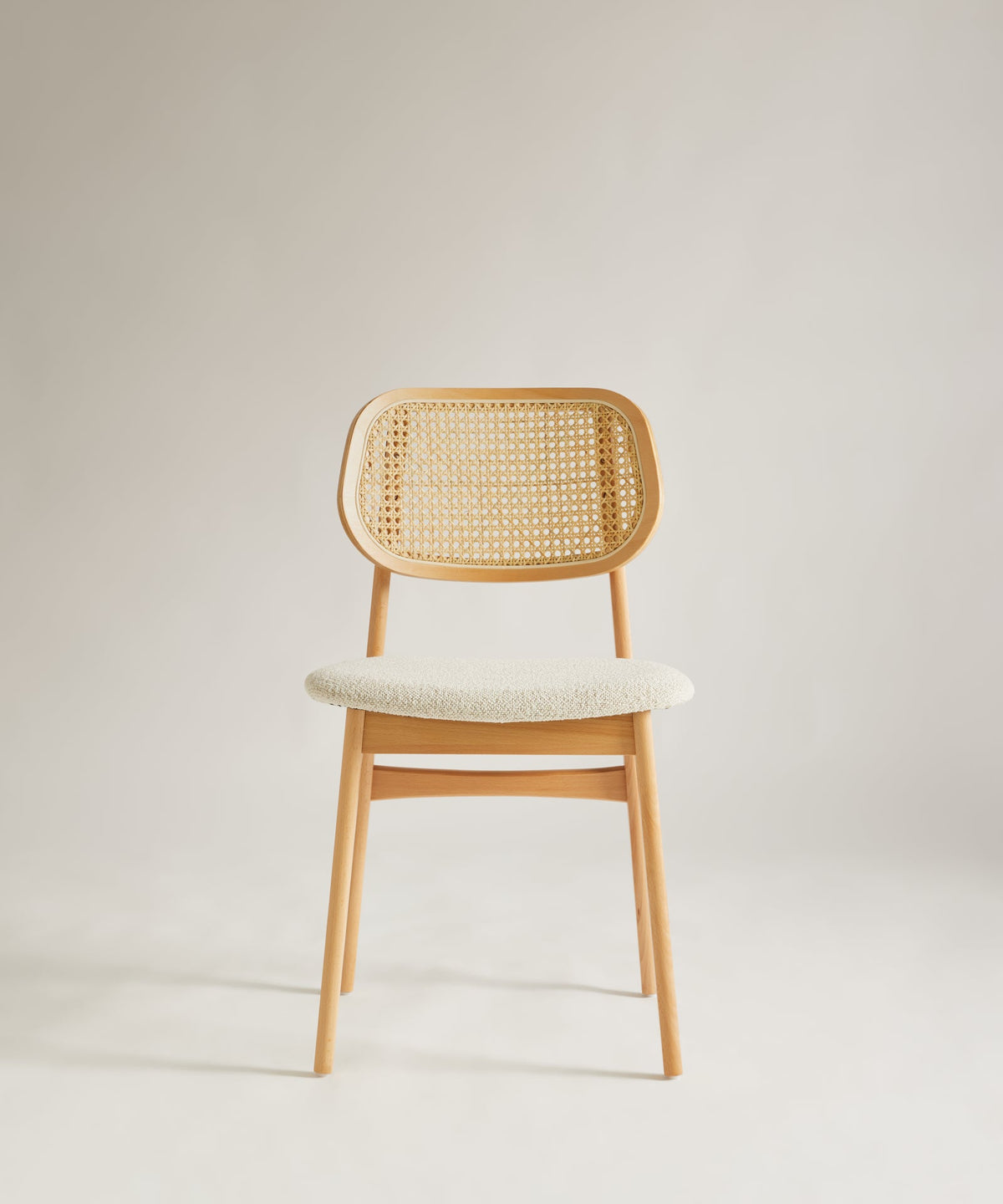 Chaise de Salle à Manger en Bois Massif Rembourrée Elma