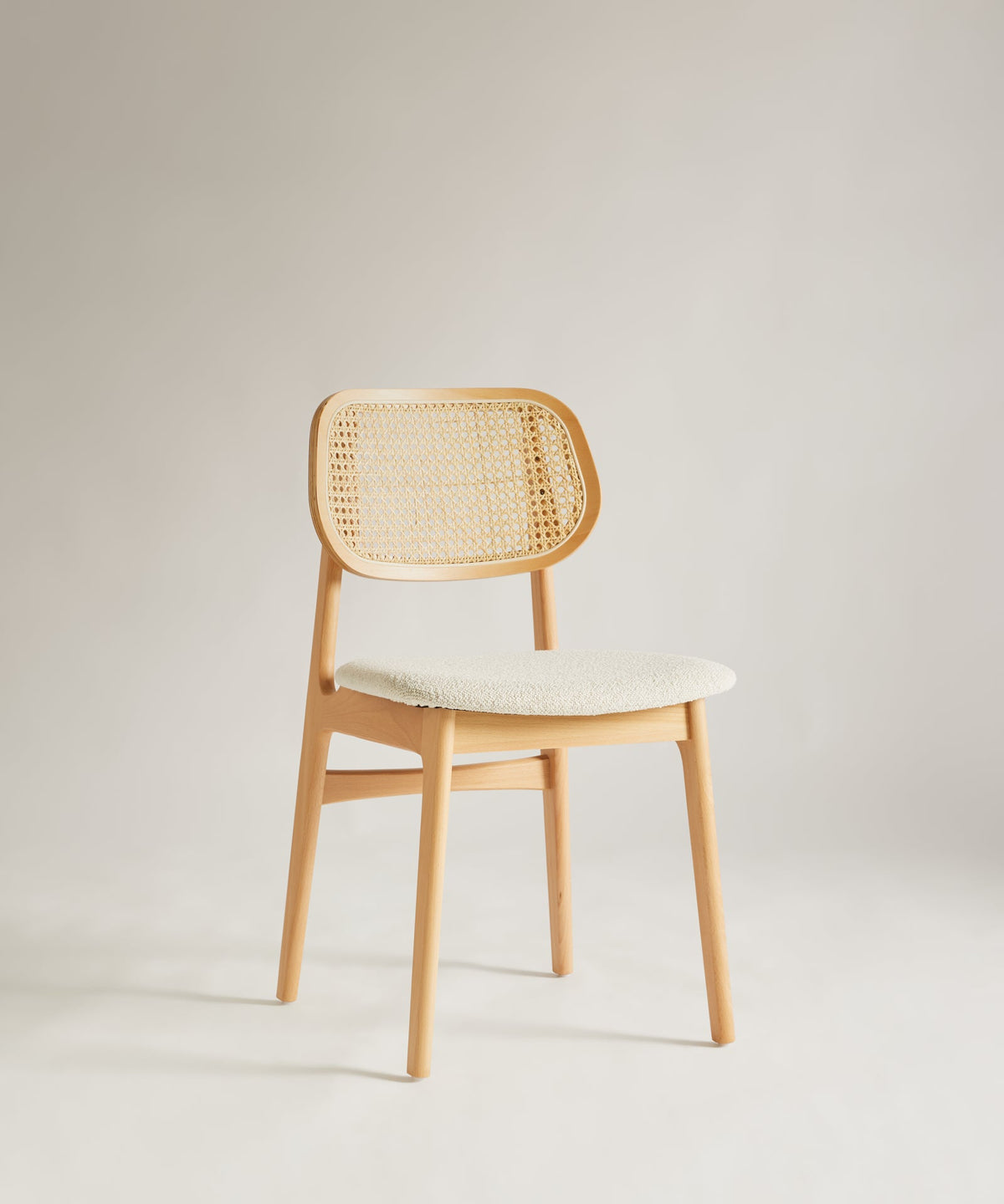 Chaise de Salle à Manger en Bois Massif Rembourrée Elma