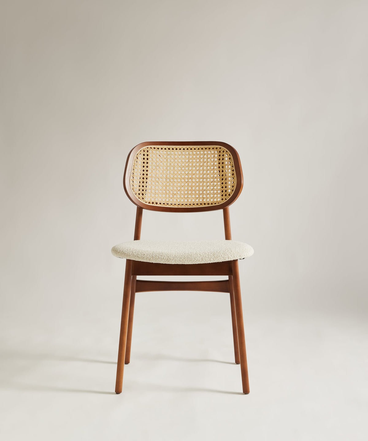Chaise de Salle à Manger en Bois Massif Rembourrée Elma