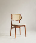 Chaise de Salle à Manger en Bois Massif Rembourrée Elma