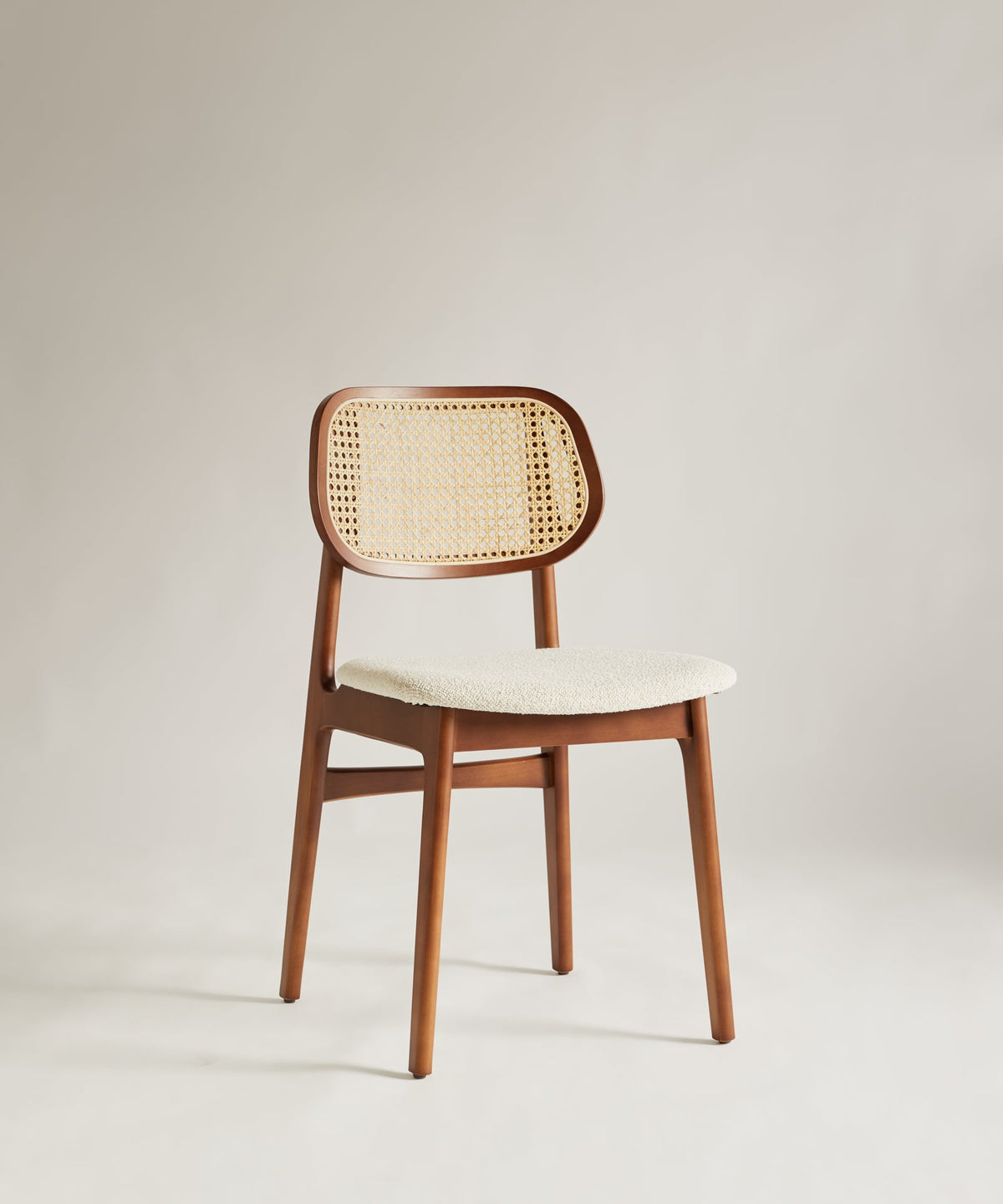Chaise de Salle à Manger en Bois Massif Rembourrée Elma