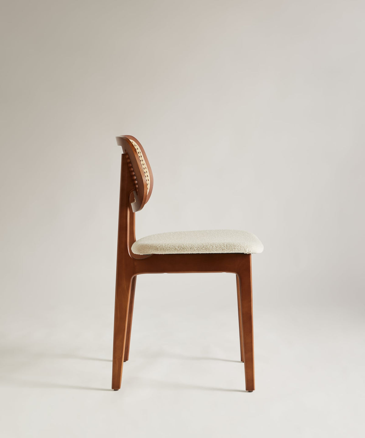 Chaise de Salle à Manger en Bois Massif Rembourrée Elma