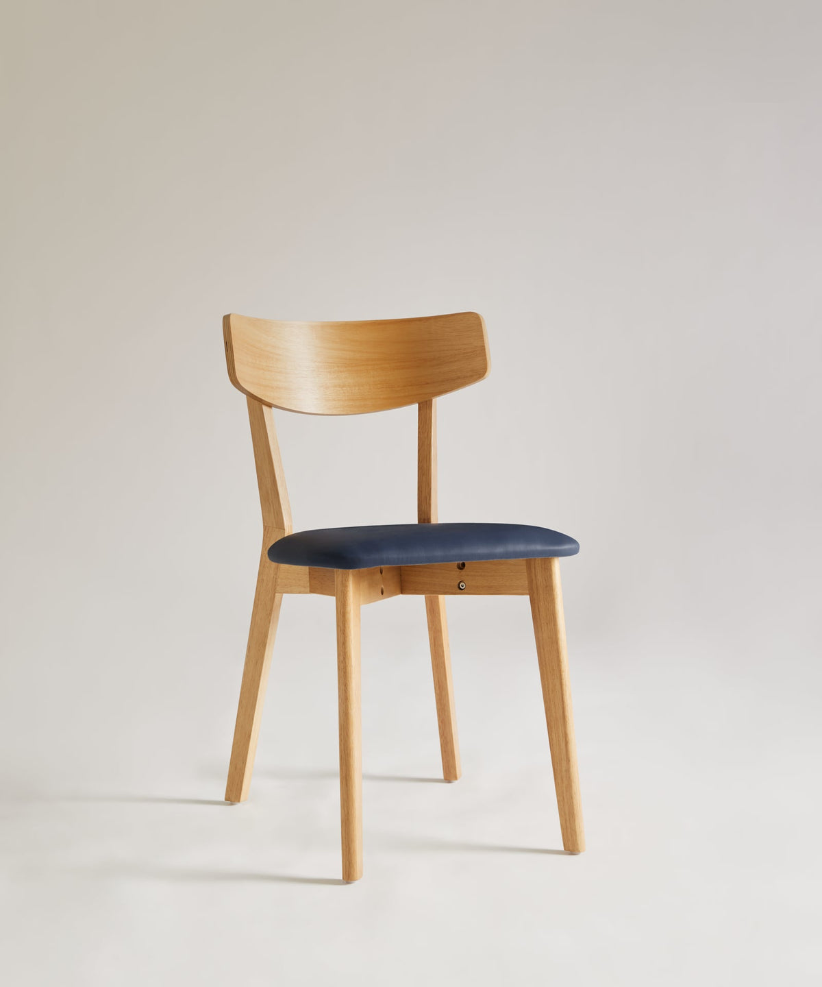 Chaise de Salle à Manger en Bois Massif et Rembourrée Aria