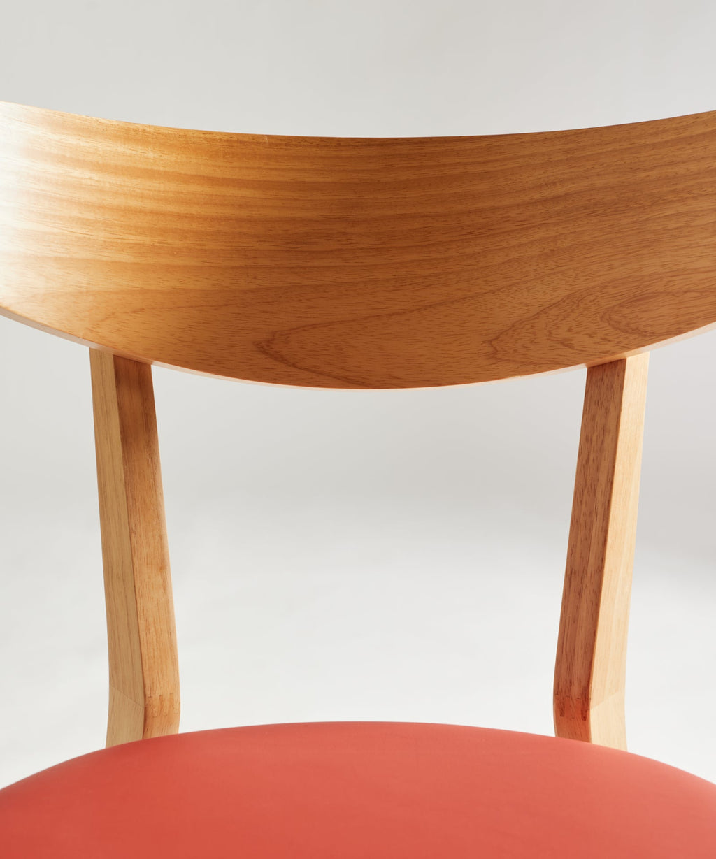 Chaise de Salle à Manger en Bois Massif et Rembourrée Aria