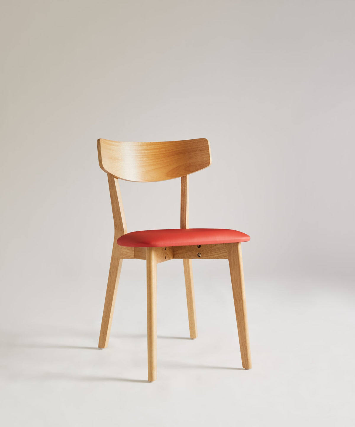 Chaise de Salle à Manger en Bois Massif et Rembourrée Aria