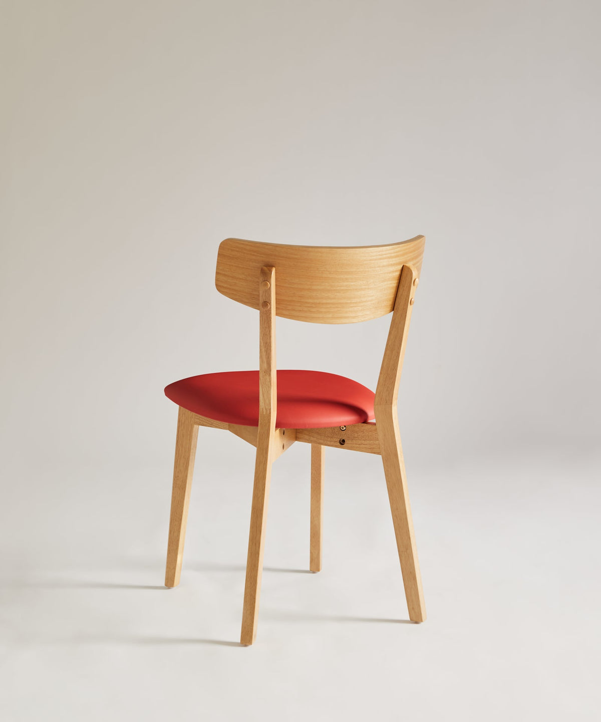Chaise de Salle à Manger en Bois Massif et Rembourrée Aria