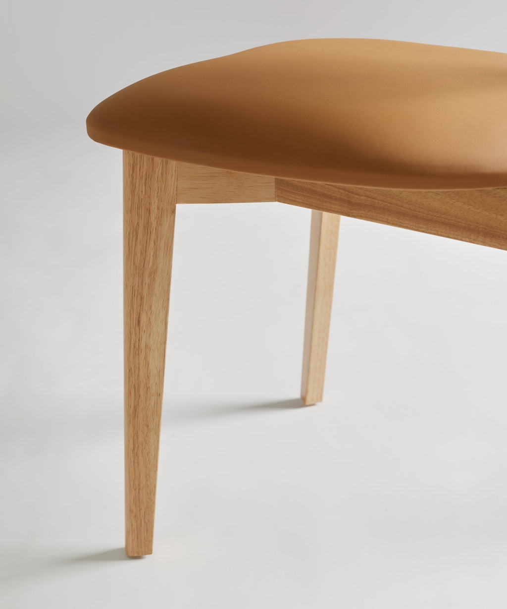 Chaise de Salle à Manger en Bois Massif et Rembourrée Aria