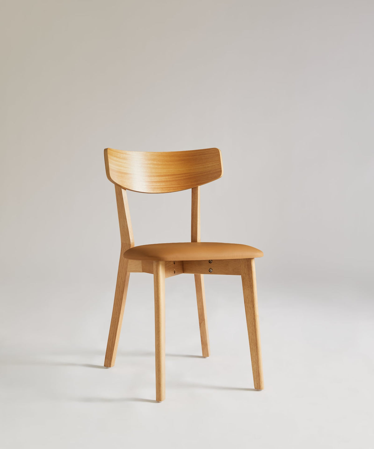 Chaise de Salle à Manger en Bois Massif et Rembourrée Aria