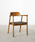 Chaise de salle à manger en bois et similicuir Olivia - Noyer clair