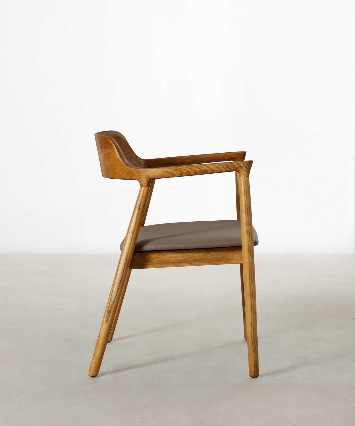 Chaise de salle à manger en bois et similicuir Olivia - Noyer clair
